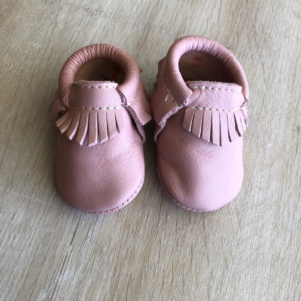 Freshly Picked Blush Baby Moccasin Size 1